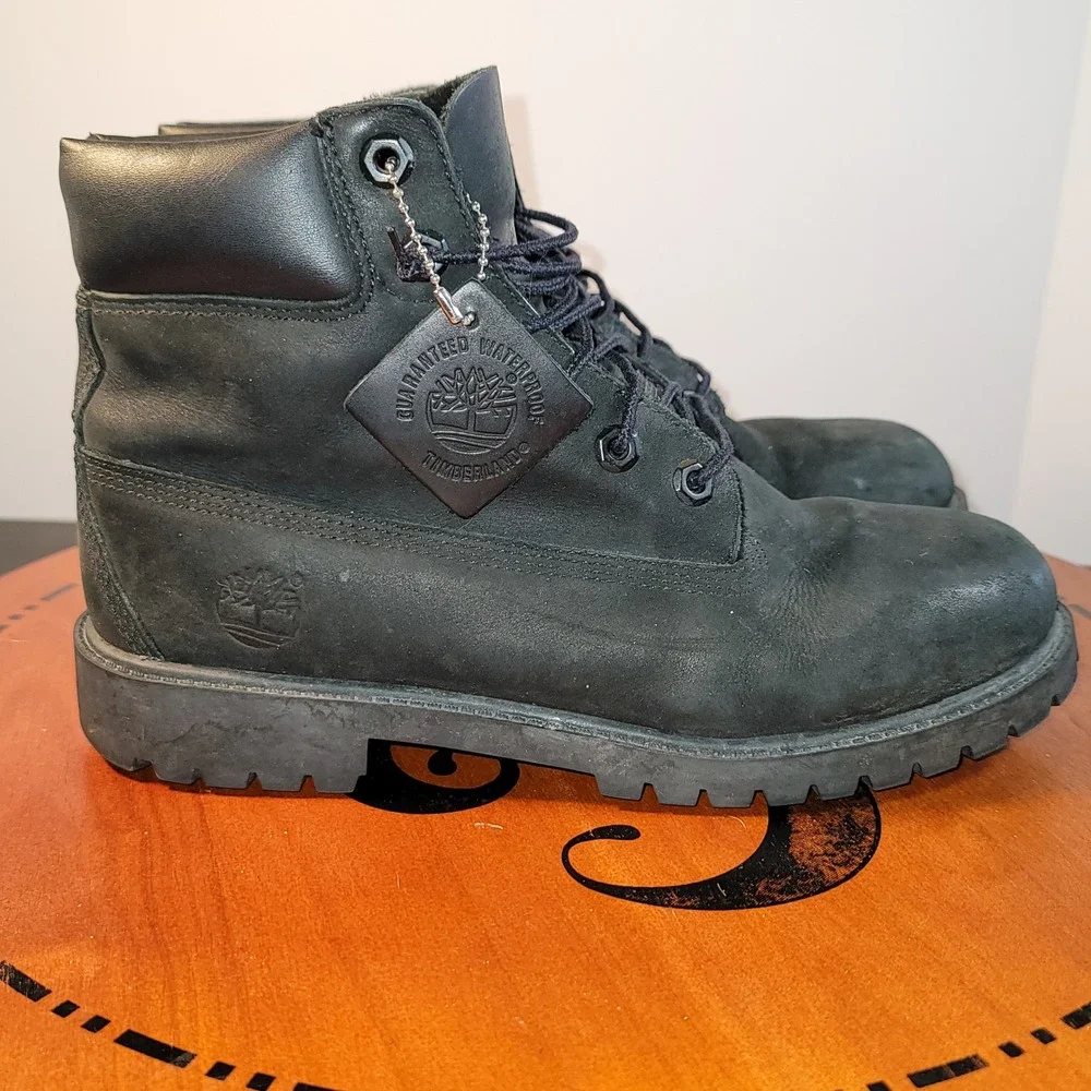 Timberland 6 Inch Premium Waterproof Boots Black Nubuck Leather 12907 Mens 7